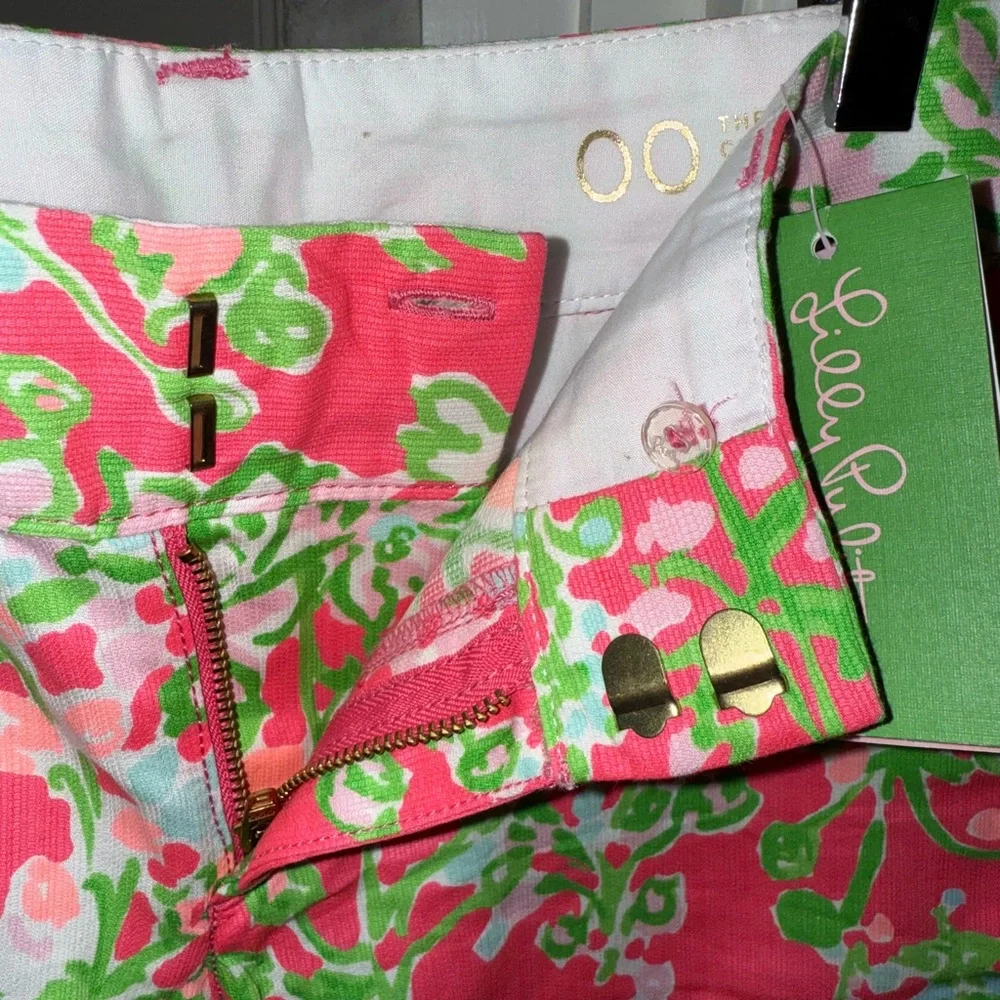 NWT Lilly Pulitzer The Chipper Bermuda Shorts Flamingo Pink size 00 BRAND NEW